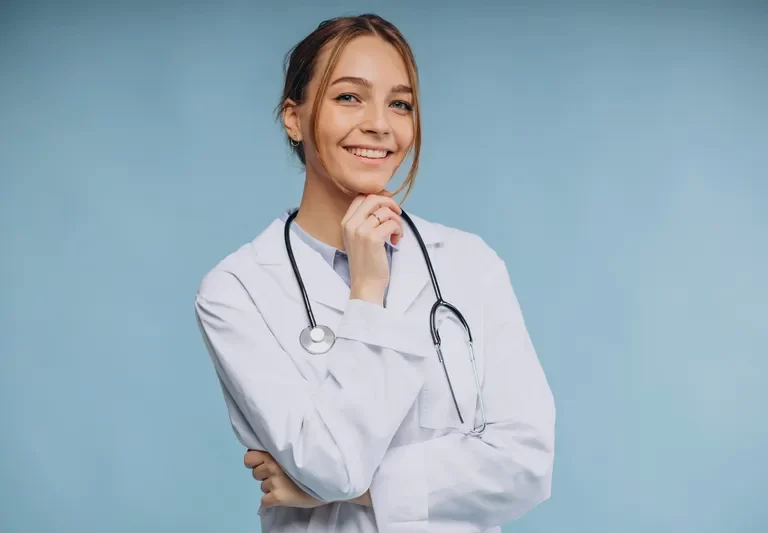 woman-doctor-wearing-lab-coat-with-stethoscope-isolated